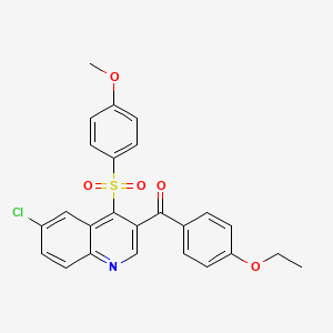 6-CHLORO-3-(4-ETHOXYBENZOYL)-4-(4-METHOXYBENZENESULFONYL)QUINOLINE - 866895-74-1