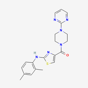 (2-((2,4-Dimethylphenyl)amino)thiazol-4-yl)(4-(pyrimidin-2-yl)piperazin-1-yl)methanone - 1171767-35-3
