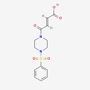 4-[4-(Benzenesulfonyl)piperazin-1-yl]-4-oxobut-2-enoic acid - 741729-15-7