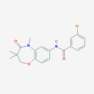 3-bromo-N-(3,3,5-trimethyl-4-oxo-2,3,4,5-tetrahydrobenzo[b][1,4]oxazepin-7-yl)benzamide - 921542-42-9