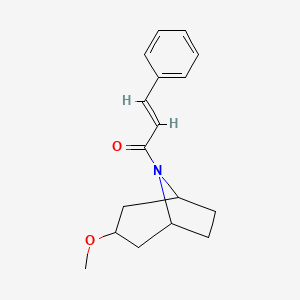 (2E)-1-{3-methoxy-8-azabicyclo[3.2.1]octan-8-yl}-3-phenylprop-2-en-1-one - 2321336-68-7