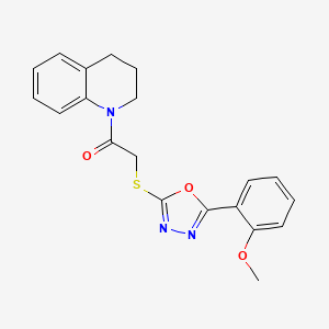 1-(3,4-dihydroquinolin-1(2H)-yl)-2-((5-(2-methoxyphenyl)-1,3,4-oxadiazol-2-yl)thio)ethanone - 850936-90-2