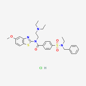 4-(N-benzyl-N-ethylsulfamoyl)-N-(2-(diethylamino)ethyl)-N-(5-methoxybenzo[d]thiazol-2-yl)benzamide hydrochloride - 1322264-51-6
