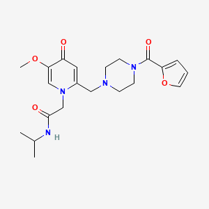 2-(2-((4-(furan-2-carbonyl)piperazin-1-yl)methyl)-5-methoxy-4-oxopyridin-1(4H)-yl)-N-isopropylacetamide - 921495-98-9