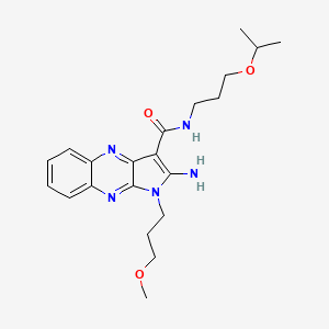 2-amino-N-(3-isopropoxypropyl)-1-(3-methoxypropyl)-1H-pyrrolo[2,3-b]quinoxaline-3-carboxamide - 842963-37-5