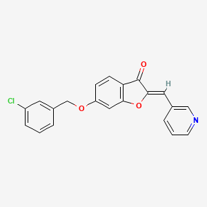 (Z)-6-((3-chlorobenzyl)oxy)-2-(pyridin-3-ylmethylene)benzofuran-3(2H)-one - 620549-61-3