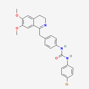 1-(4-bromophenyl)-3-{4-[(6,7-dimethoxy-3,4-dihydroisoquinolin-1-yl)methyl]phenyl}urea - 1023810-08-3