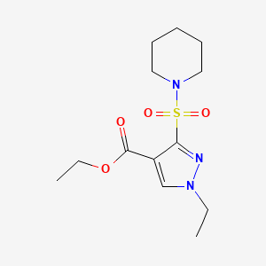 ethyl 1-ethyl-3-(piperidin-1-ylsulfonyl)-1H-pyrazole-4-carboxylate - 1260912-39-7