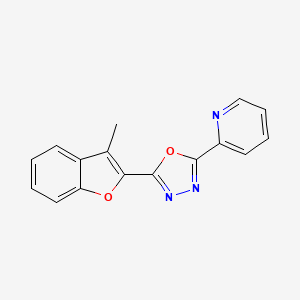 2-(3-Methylbenzofuran-2-yl)-5-(pyridin-2-yl)-1,3,4-oxadiazole - 1081121-36-9