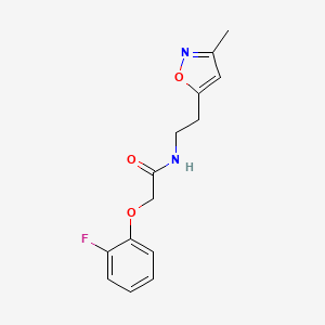 2-(2-FLUOROPHENOXY)-N-[2-(3-METHYL-1,2-OXAZOL-5-YL)ETHYL]ACETAMIDE - 1421526-52-4