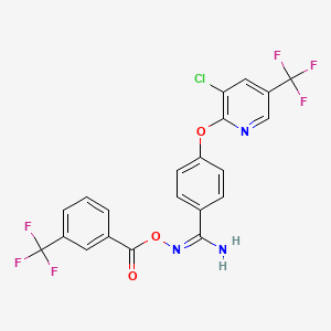 [(E)-[amino-[4-[3-chloro-5-(trifluoromethyl)pyridin-2-yl]oxyphenyl]methylidene]amino] 3-(trifluoromethyl)benzoate - 1025697-73-7