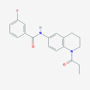 3-fluoro-N-(1-propanoyl-1,2,3,4-tetrahydroquinolin-6-yl)benzamide - 954081-57-3