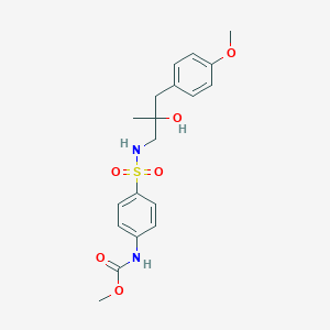methyl (4-(N-(2-hydroxy-3-(4-methoxyphenyl)-2-methylpropyl)sulfamoyl)phenyl)carbamate - 1798618-89-9