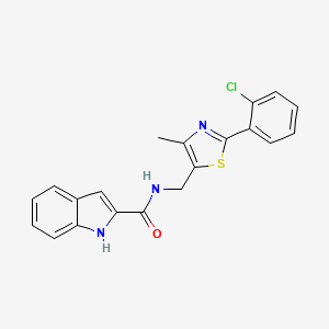 N-((2-(2-chlorophenyl)-4-methylthiazol-5-yl)methyl)-1H-indole-2-carboxamide - 1421452-76-7