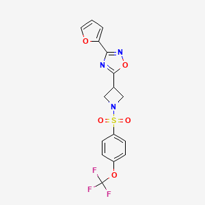 3-(Furan-2-yl)-5-(1-((4-(trifluoromethoxy)phenyl)sulfonyl)azetidin-3-yl)-1,2,4-oxadiazole - 1428374-57-5