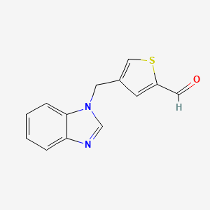 4-(1{H}-benzimidazol-1-ylmethyl)thiophene-2-carbaldehyde - 883291-27-8