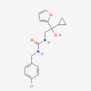 1-[(4-chlorophenyl)methyl]-3-[2-cyclopropyl-2-(furan-2-yl)-2-hydroxyethyl]urea - 1396875-23-2