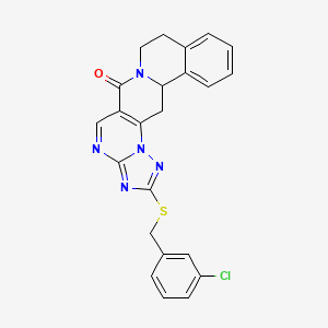 6-[(3-chlorophenyl)methylsulfanyl]-4,5,7,9,13-pentazapentacyclo[11.8.0.03,11.04,8.016,21]henicosa-3(11),5,7,9,16,18,20-heptaen-12-one - 344262-91-5