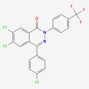 6,7-Dichloro-4-(4-chlorophenyl)-2-[4-(trifluoromethyl)phenyl]phthalazin-1-one - 478066-04-5