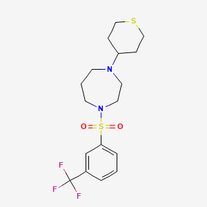 1-(thian-4-yl)-4-[3-(trifluoromethyl)benzenesulfonyl]-1,4-diazepane - 2034418-83-0