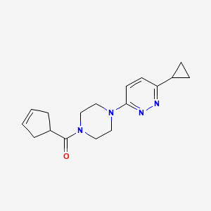 3-[4-(cyclopent-3-ene-1-carbonyl)piperazin-1-yl]-6-cyclopropylpyridazine - 2097922-99-9