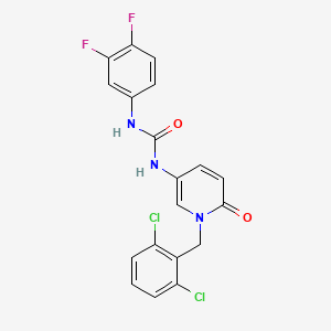 N-[1-(2,6-dichlorobenzyl)-6-oxo-1,6-dihydro-3-pyridinyl]-N'-(3,4-difluorophenyl)urea - 338784-71-7