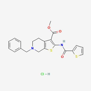 Methyl 6-benzyl-2-(thiophene-2-carboxamido)-4,5,6,7-tetrahydrothieno[2,3-c]pyridine-3-carboxylate hydrochloride - 1216550-09-2