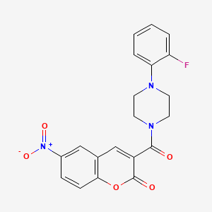 3-[4-(2-fluorophenyl)piperazine-1-carbonyl]-6-nitro-2H-chromen-2-one - 727663-87-8