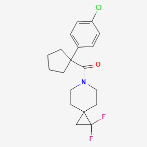 (1-(4-Chlorophenyl)cyclopentyl)(1,1-difluoro-6-azaspiro[2.5]octan-6-yl)methanone - 2309776-79-0