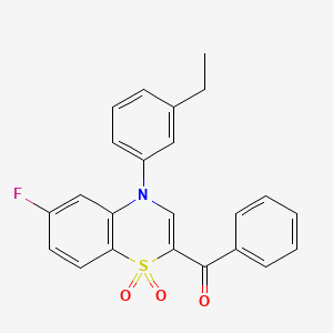 [4-(3-ethylphenyl)-6-fluoro-1,1-dioxido-4H-1,4-benzothiazin-2-yl](phenyl)methanone - 1113110-10-3