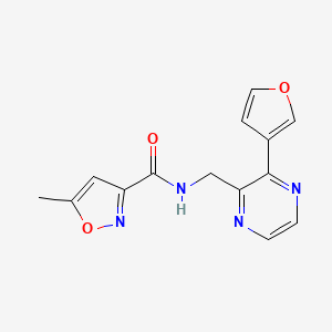 N-((3-(furan-3-yl)pyrazin-2-yl)methyl)-5-methylisoxazole-3-carboxamide - 2034618-62-5