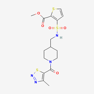 methyl 3-({[1-(4-methyl-1,2,3-thiadiazole-5-carbonyl)piperidin-4-yl]methyl}sulfamoyl)thiophene-2-carboxylate - 1235302-00-7