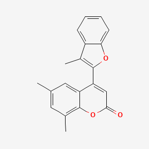 6,8-dimethyl-4-(3-methyl-1-benzofuran-2-yl)-2H-chromen-2-one - 859138-02-6