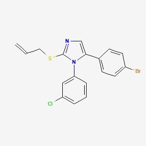 2-(allylthio)-5-(4-bromophenyl)-1-(3-chlorophenyl)-1H-imidazole - 1226458-31-6