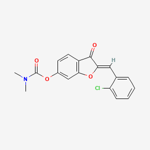 (Z)-2-(2-chlorobenzylidene)-3-oxo-2,3-dihydrobenzofuran-6-yl dimethylcarbamate - 848753-17-3