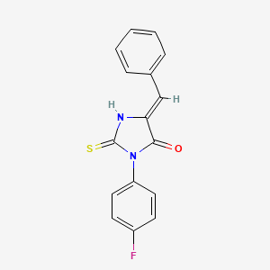3-(4-fluorophenyl)-5-(phenylmethylidene)-2-sulfanylideneimidazolidin-4-one - 571162-80-6