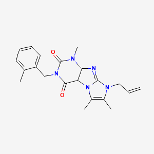 1,6,7-trimethyl-3-[(2-methylphenyl)methyl]-8-(prop-2-en-1-yl)-1H,2H,3H,4H,8H-imidazo[1,2-g]purine-2,4-dione - 878411-46-2