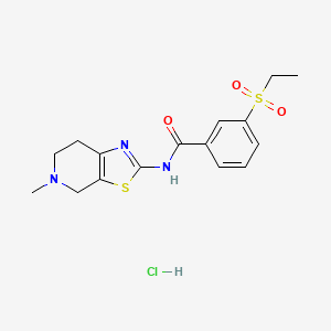 3-(ethanesulfonyl)-N-{5-methyl-4H,5H,6H,7H-[1,3]thiazolo[5,4-c]pyridin-2-yl}benzamide hydrochloride - 1189878-85-0
