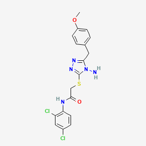 2-({4-amino-5-[(4-methoxyphenyl)methyl]-4H-1,2,4-triazol-3-yl}sulfanyl)-N-(2,4-dichlorophenyl)acetamide - 899754-69-9