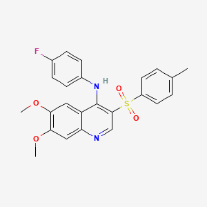 N-(4-fluorophenyl)-6,7-dimethoxy-3-(4-methylbenzenesulfonyl)quinolin-4-amine - 899726-55-7