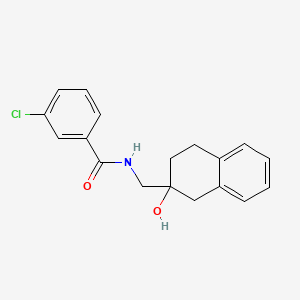 3-chloro-N-((2-hydroxy-1,2,3,4-tetrahydronaphthalen-2-yl)methyl)benzamide - 1421500-66-4
