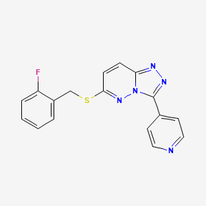 6-((2-Fluorobenzyl)thio)-3-(pyridin-4-yl)-[1,2,4]triazolo[4,3-b]pyridazine - 868970-27-8