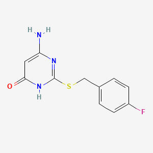 6-Amino-2-((4-fluorobenzyl)thio)pyrimidin-4-ol - 401579-89-3
