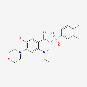 3-((3,4-dimethylphenyl)sulfonyl)-1-ethyl-6-fluoro-7-morpholinoquinolin-4(1H)-one - 892766-24-4