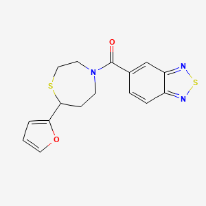5-[7-(furan-2-yl)-1,4-thiazepane-4-carbonyl]-2,1,3-benzothiadiazole - 1705515-95-2