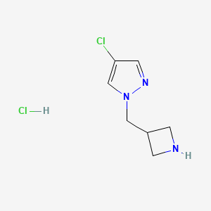 1-[(azetidin-3-yl)methyl]-4-chloro-1H-pyrazole hydrochloride - 2379945-52-3