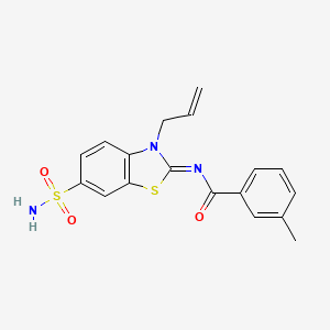 (Z)-N-(3-allyl-6-sulfamoylbenzo[d]thiazol-2(3H)-ylidene)-3-methylbenzamide - 887199-54-4