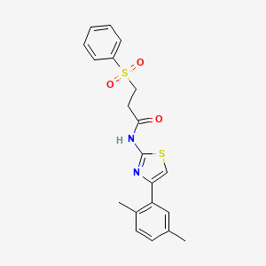 3-(benzenesulfonyl)-N-[4-(2,5-dimethylphenyl)-1,3-thiazol-2-yl]propanamide - 868675-93-8