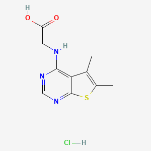 (5,6-Dimethyl-thieno[2,3-d]pyrimidin-4-ylamino)-acetic acid hydrochloride - 1052405-52-3