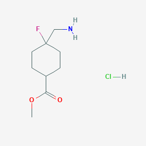 Methyl 4-(aminomethyl)-4-fluorocyclohexane-1-carboxylate;hydrochloride - 2375271-30-8